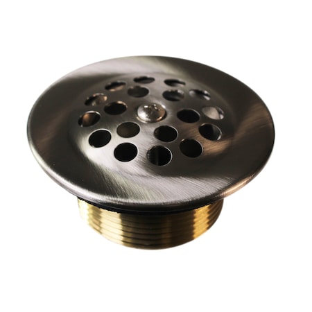 Westbrass 1-3/8 in Bath Drain W/ Grid and Screw in Satin Nickel D3311-F-07
